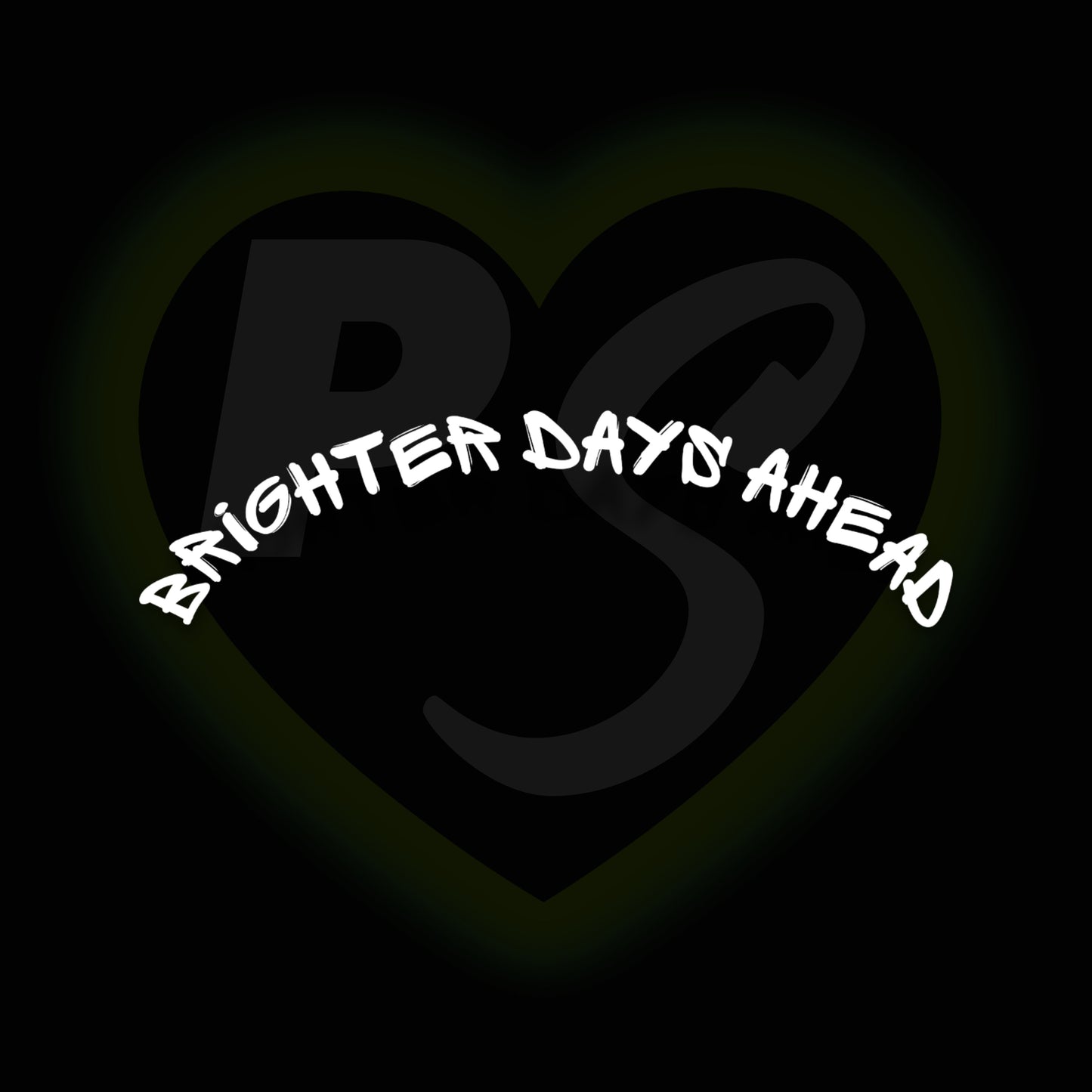 Brighter Days Ahead Curved Small White Vinyl Sticker