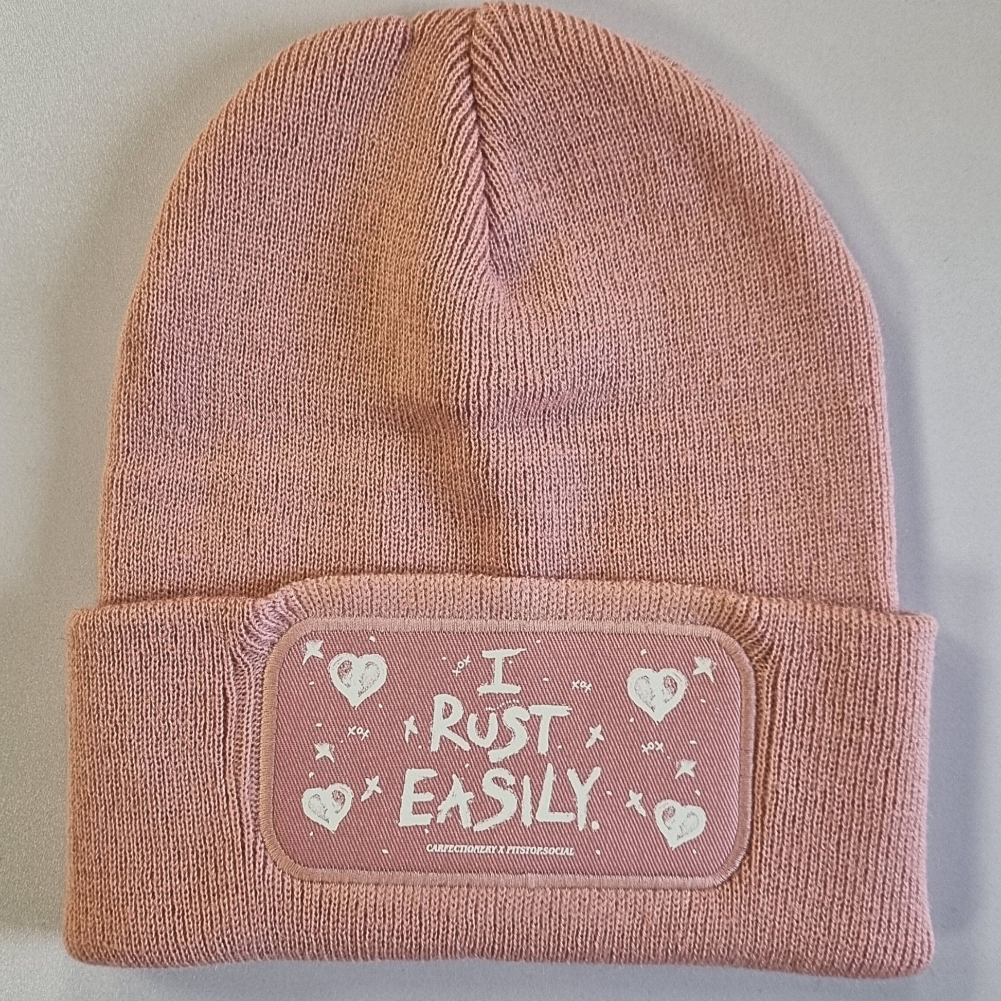 Pink Main Automotive I Rust Easily PITSTOP.Social X Carfectionery Warm Winter Hat