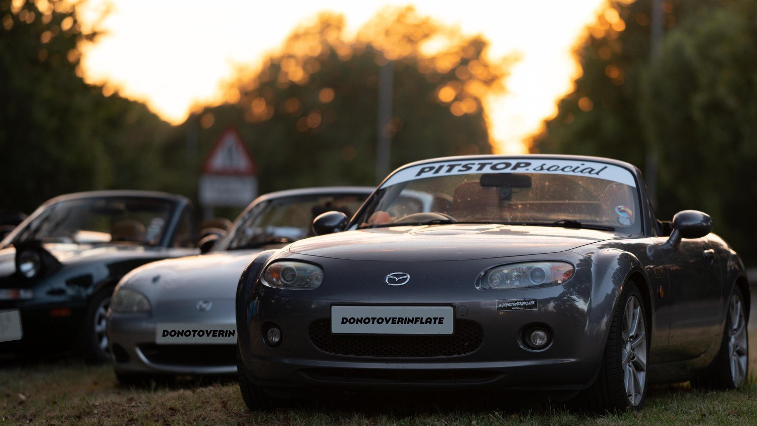 Founders PITSTOP Social Mazda MX5 lineup MK3 MK2 MK1 Mazda