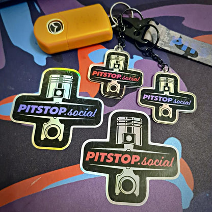Pitstop Social Collectible Piston Keyring