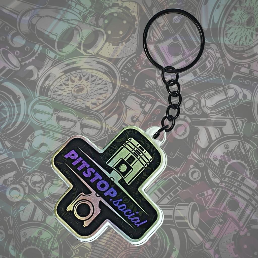 Pitstop Social Collectible Piston Keyring